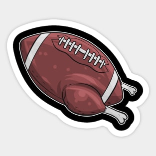 Football Turkey Thanksgiving Sticker